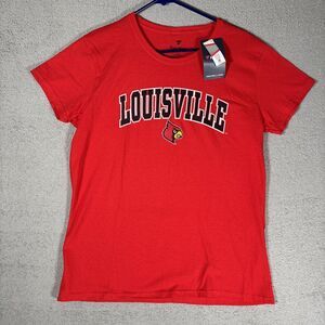 NWT Louisville Cardinals T Shirt Women’s Size L Red Fanatics‎ NCAA University